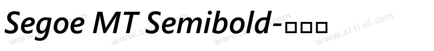 Segoe MT Semibold字体转换